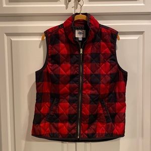 Buffalo plaid vest